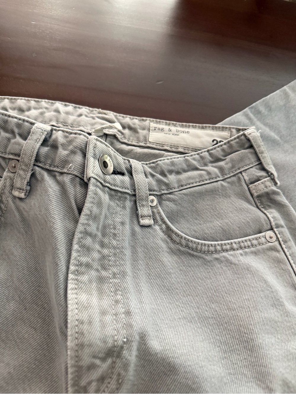 Rag & Bone Logan Mid Rise Wide Leg Jeans In Gray (J3) - Picture 3 of 6